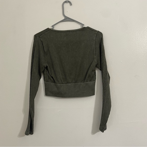 NWT Offline By Aerie Seamless Cable Square Neck T-Shirt | Size: Large - Picture 4 of 6